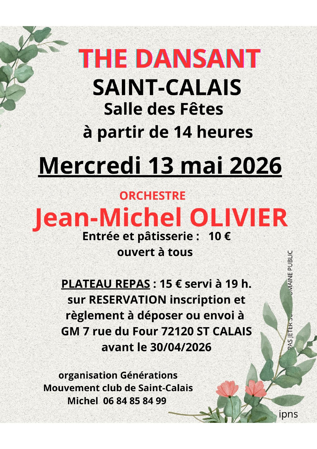 The dansant 13 mai 2026 affiche